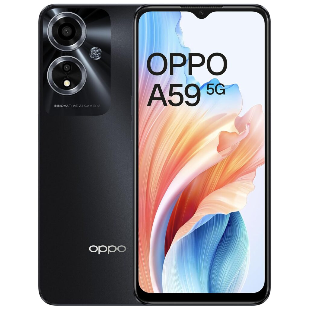 OPPO A59 5G (Starry Black, 6GB RAM, 128GB Storage) Refurbished