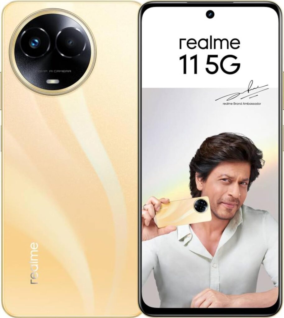 Realme 11 5G Glory Gold, 8GB RAM, 128GB Storage Refurbished